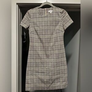 Calvin Klein Shimmer Plaid Sheath Dress
